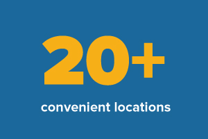 Text Graphic- 20+ convenient locations