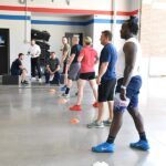 Amberley Village fire department complete a fitness test led by the Beacon Orthopaedics Tactical team.